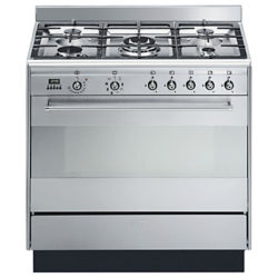 Smeg SUK91MFX9 Concert Range Cooker With Gas Hob, Stainless Steel